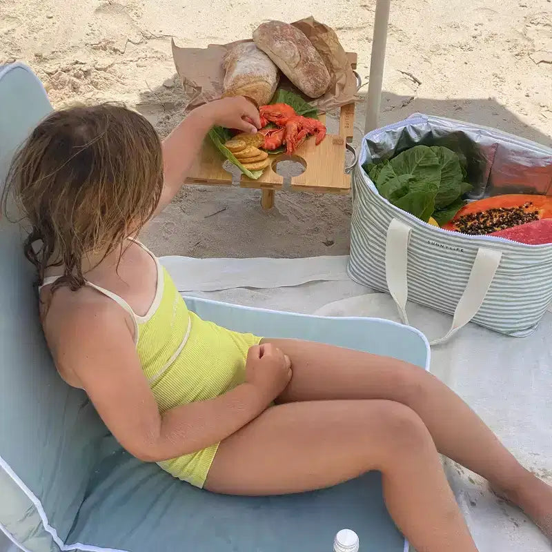 Sunnylife: Portable Picnic Table - Le Weekend Natural - Bamboo Snack Stand