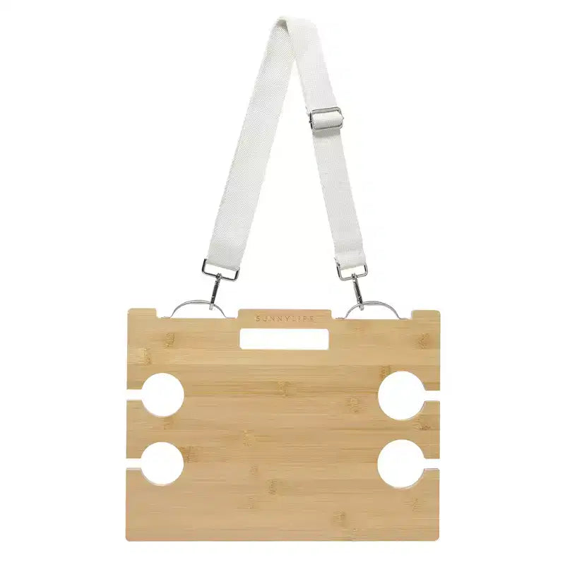 Sunnylife: Portable Picnic Table - Le Weekend Natural - Bamboo Snack Stand