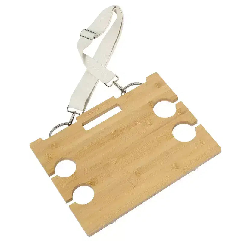 Sunnylife: Portable Picnic Table - Le Weekend Natural - Bamboo Snack Stand