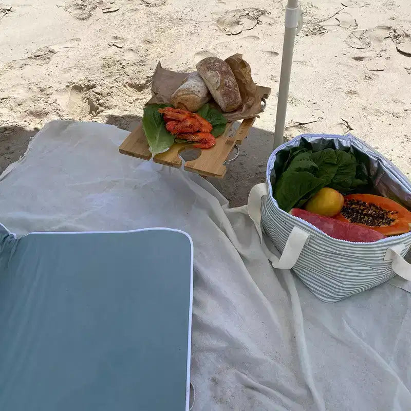 Sunnylife: Portable Picnic Table - Le Weekend Natural - Bamboo Snack Stand