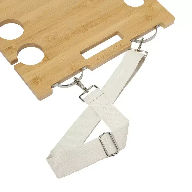 Sunnylife: Portable Picnic Table - Le Weekend Natural - Bamboo Snack Stand