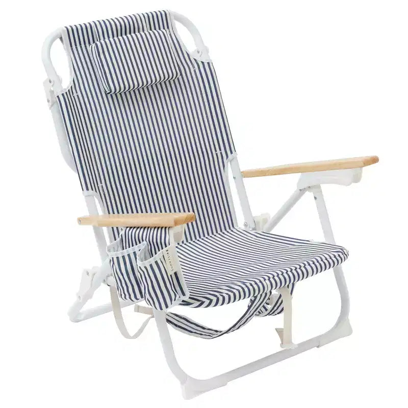 Sunnylife Luxe Beach Chair - The Resort Coastal Blue-Fabric Lounger, Cooler Bag