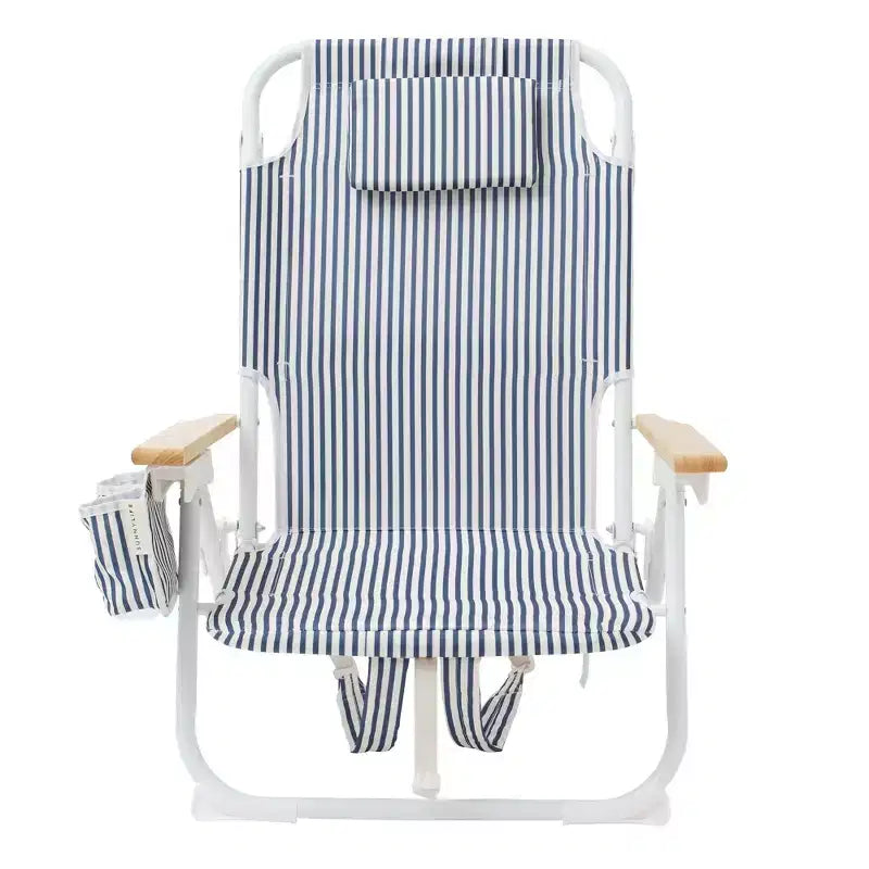 Sunnylife Luxe Beach Chair - The Resort Coastal Blue-Fabric Lounger, Cooler Bag