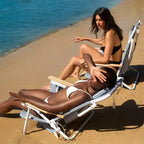 Sunnylife Luxe Beach Chair - The Resort Coastal Blue-Fabric Lounger, Cooler Bag