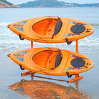VEVOR Freestanding Kayak Storage Rack, Kayak Stand for 4 Kayak Canoe Paddleboard with Padded Arms and Adjustable Width, 220LBS Max Load