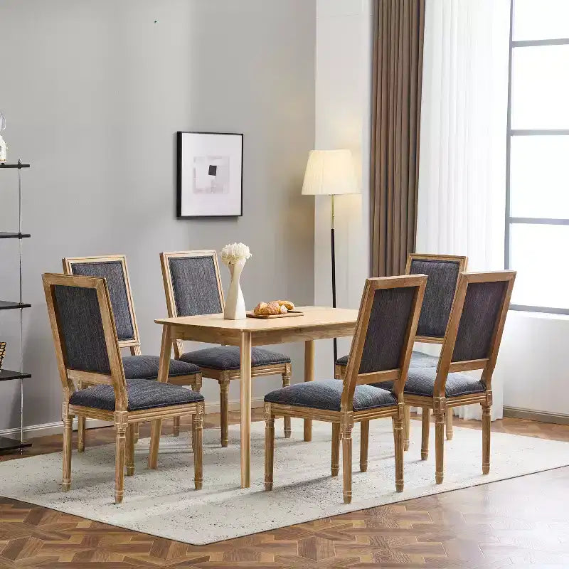 Christopher Knight Home Carina French Country Rubberwood Upholstered Dining Chair (Set of 6)