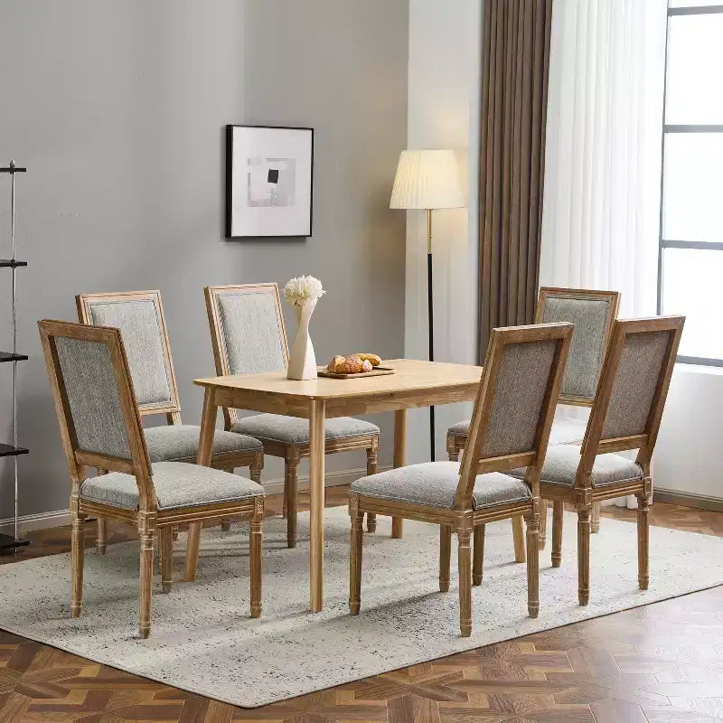 Christopher Knight Home Carina French Country Rubberwood Upholstered Dining Chair (Set of 6)