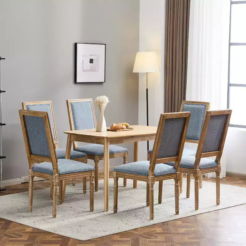 Christopher Knight Home Carina French Country Rubberwood Upholstered Dining Chair (Set of 6)