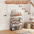 SUGIFT 5 Tier Shoe Rack Organizer for Closet Entryway with Storage Shelves