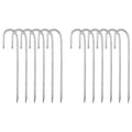 Unique Bargains Galvanized Steel Anti-Rust Durable Sturdy Garden Stake 12 Pcs
