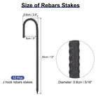 Unique Bargains Galvanized Steel Anti-Rust Durable Sturdy Garden Stake 12 Pcs