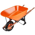 VEVOR Wheelbarrow Cart, 6 Cu. Ft. Load & 330 lbs Capacity, One Wheel Garden Dump Cart Wheel Barrow with Metal Handle & 16 Wide Track Wheels