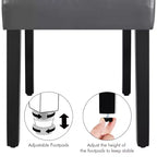 Yaheetech Set of 4 Button Tufted Faux Leather Dining Chairs for Home, Restaurants, Cafe