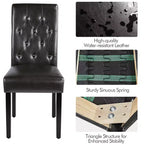 Yaheetech Set of 4 Button Tufted Faux Leather Dining Chairs for Home, Restaurants, Cafe