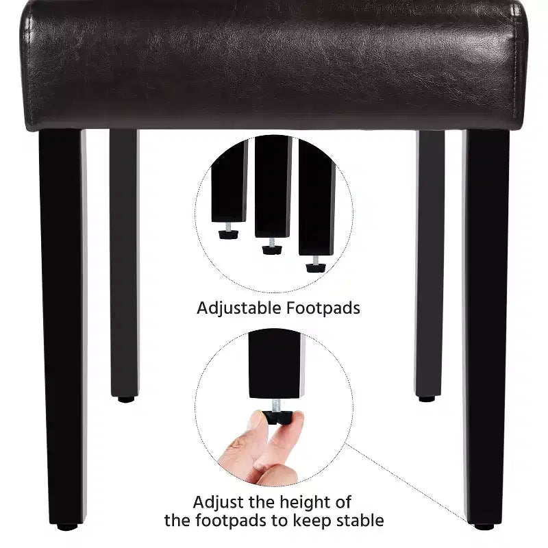 Yaheetech Set of 4 Button Tufted Faux Leather Dining Chairs for Home, Restaurants, Cafe