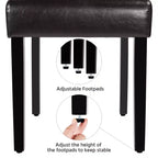 Yaheetech Set of 4 Button Tufted Faux Leather Dining Chairs for Home, Restaurants, Cafe