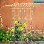 4 Pack Metal Garden Trellis 86.7 x 19.7 Rustproof Trellis for Climbing Plants Outdoor Flower Support Green
