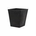 Tusco Products Cosmopolitan Collection Square Planter, Black, 18in