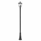 Talbot 3-Light Outdoor Post Mount Fixture - Black Aluminum, Dimmable, Wet Rated, 10 x 113.75