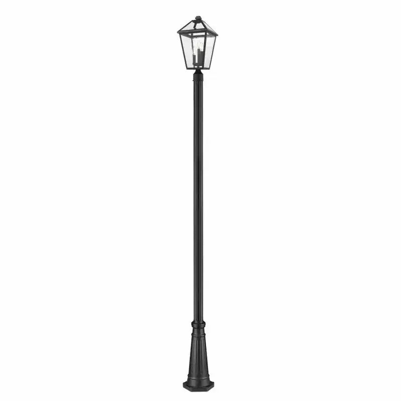 Talbot 3-Light Outdoor Post Mount Fixture - Black Aluminum, Dimmable, Wet Rated, 10 x 113.75