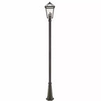 Talbot 3-Light Outdoor Post Mount Fixture - Black Aluminum, Dimmable, Wet Rated, 10 x 113.75