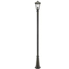 Talbot Outdoor Post Light - 10 Glass Fixture, 1 Bulb, Dimmable, Wet Rated, Classic Design
