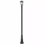 Talbot Outdoor Post Light - 10 Glass Fixture, 1 Bulb, Dimmable, Wet Rated, Classic Design