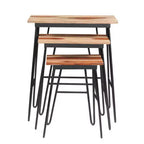GDFStudio Bruno 3 Piece Rectangle Two-Tone Table Top Nesting Accent Table Sets
