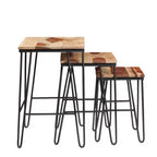 GDFStudio Bruno 3 Piece Rectangle Two-Tone Table Top Nesting Accent Table Sets