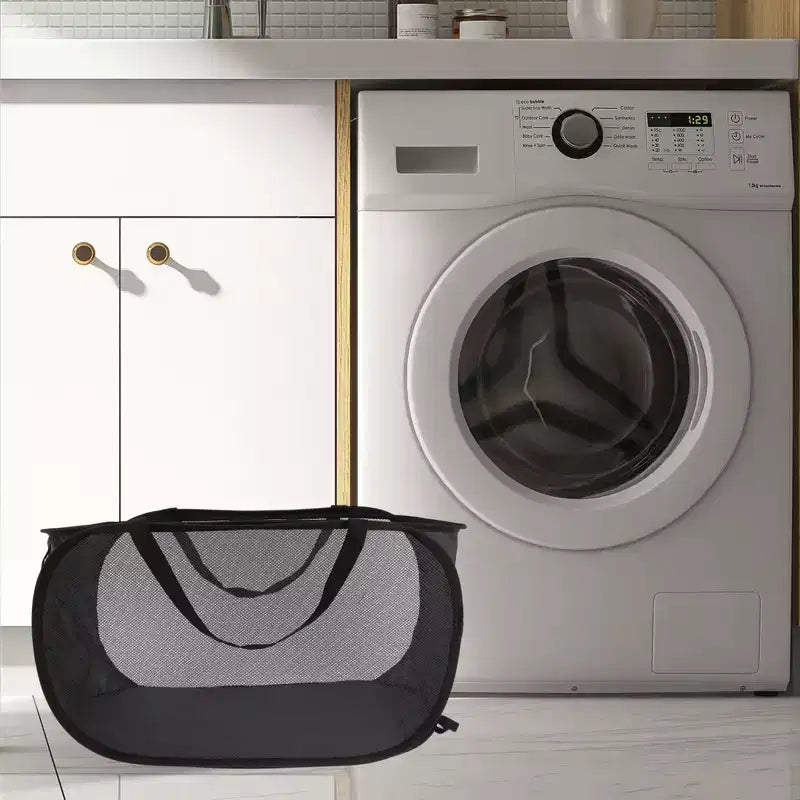 Unique Bargains Folding Single Layer Laundry Basket 22.83x14.17x14.17 1 Pc