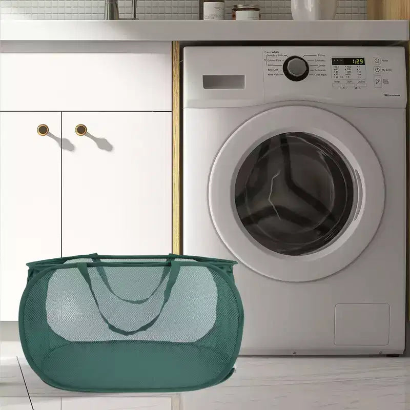 Unique Bargains Folding Single Layer Laundry Basket 22.83x14.17x14.17 1 Pc
