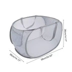 Unique Bargains Folding Single Layer Laundry Basket 22.83x14.17x14.17 1 Pc