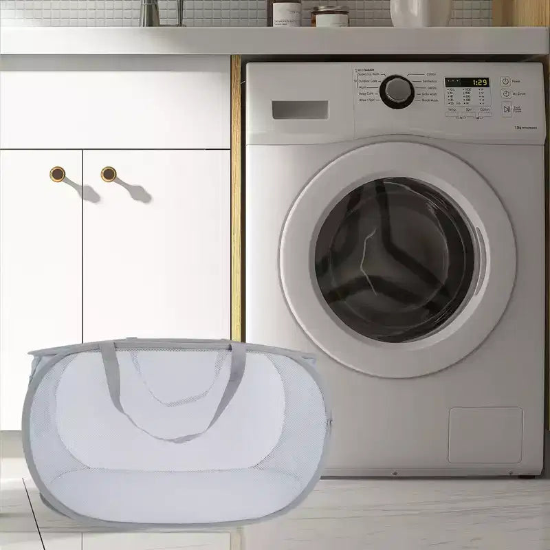 Unique Bargains Folding Single Layer Laundry Basket 22.83x14.17x14.17 1 Pc