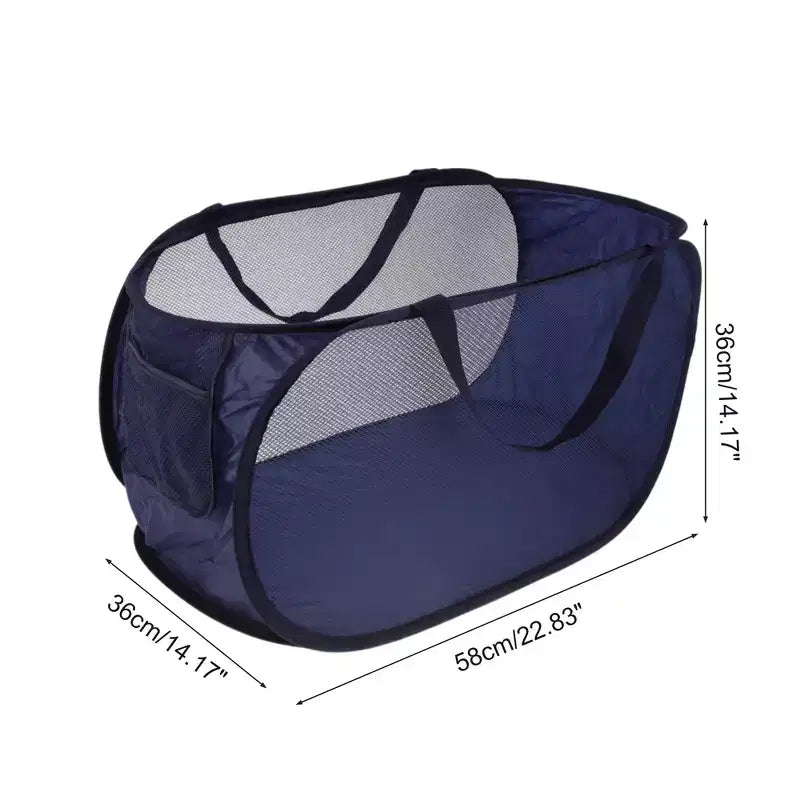 Unique Bargains Folding Single Layer Laundry Basket 22.83x14.17x14.17 1 Pc