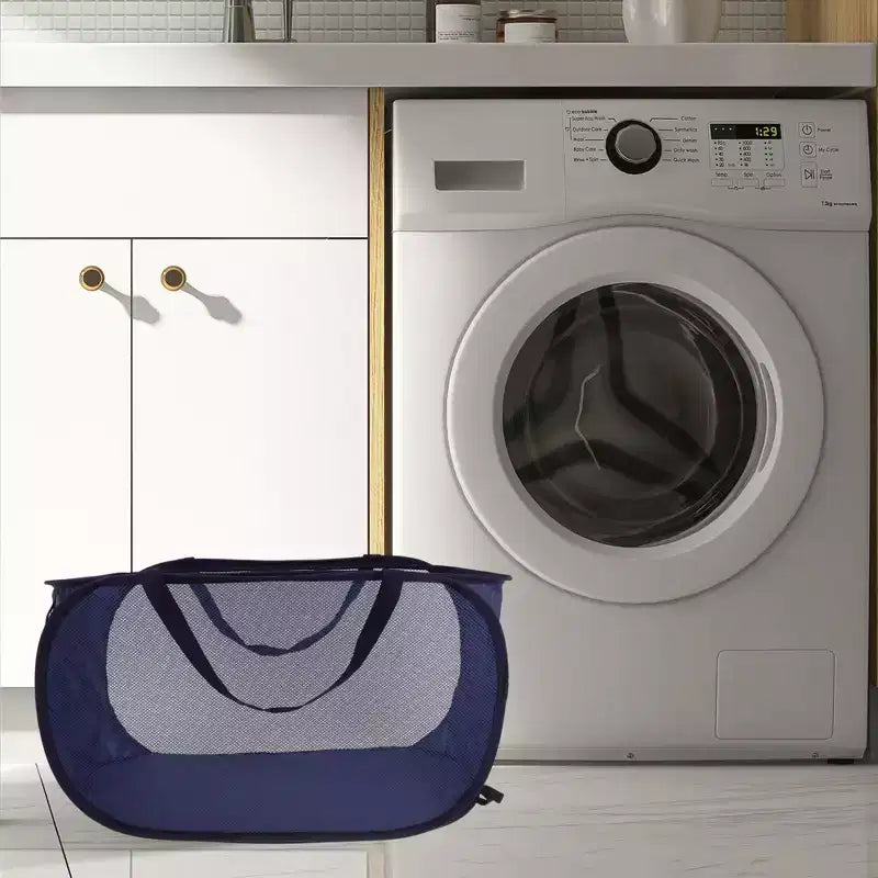 Unique Bargains Folding Single Layer Laundry Basket 22.83x14.17x14.17 1 Pc