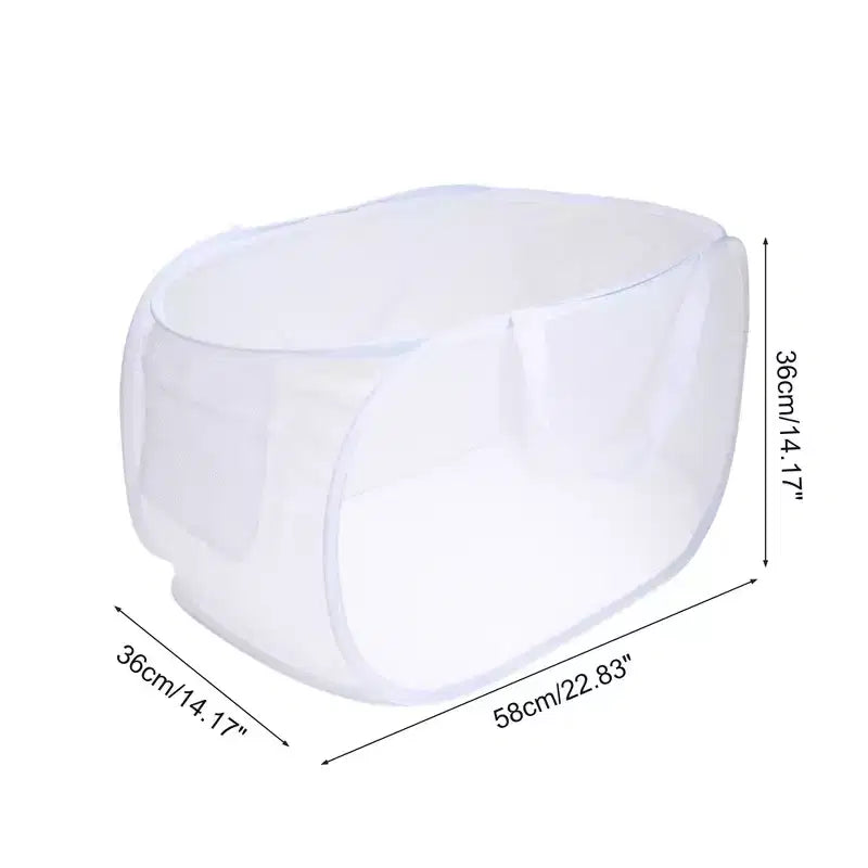 Unique Bargains Folding Single Layer Laundry Basket 22.83x14.17x14.17 1 Pc
