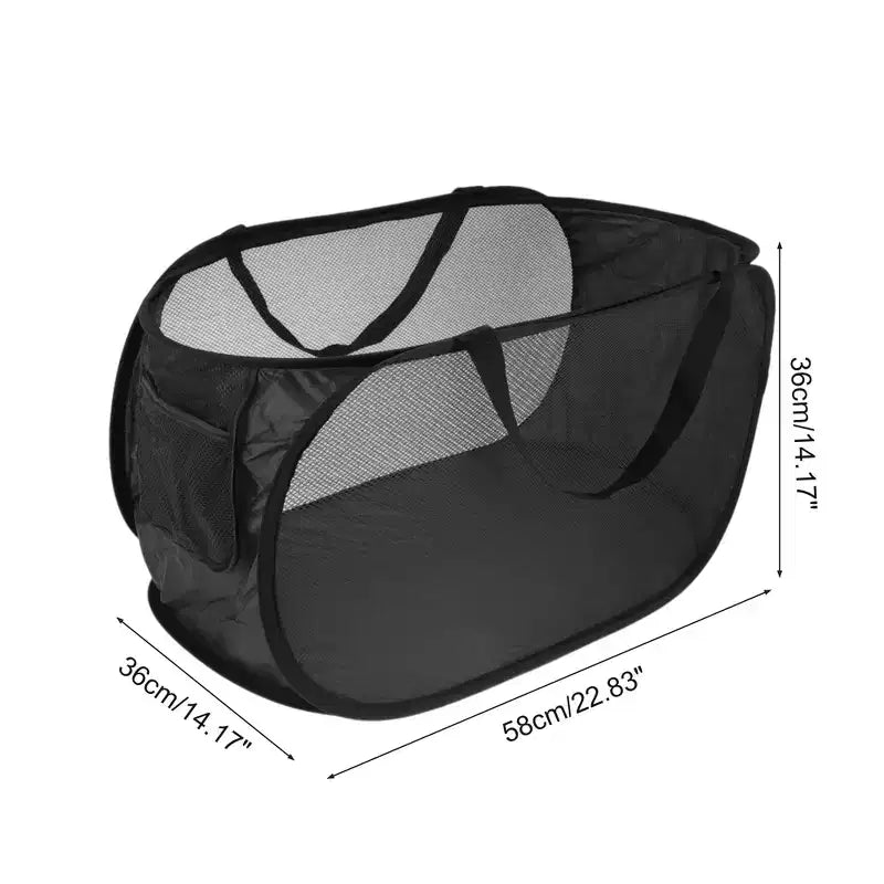 Unique Bargains Folding Single Layer Laundry Basket 22.83x14.17x14.17 1 Pc
