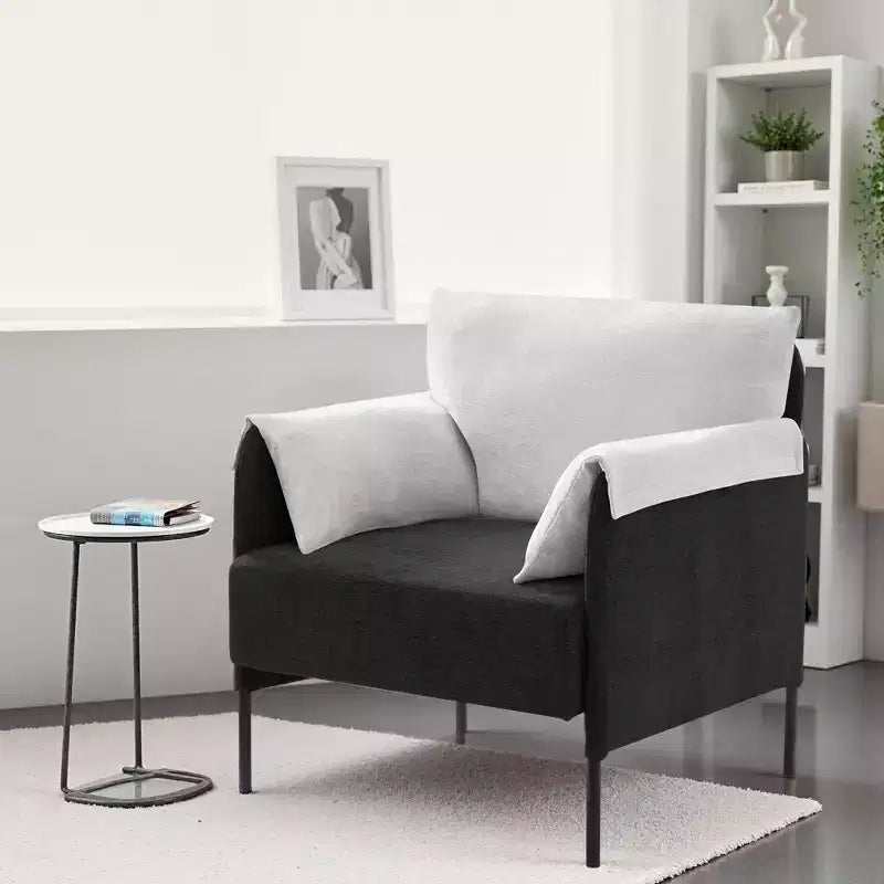 Chenille Oversized Accent Chair, Sofa Chair with Large Seat, Modern Armchair Reading Chairs for Bedroom Living Room(Set of 2