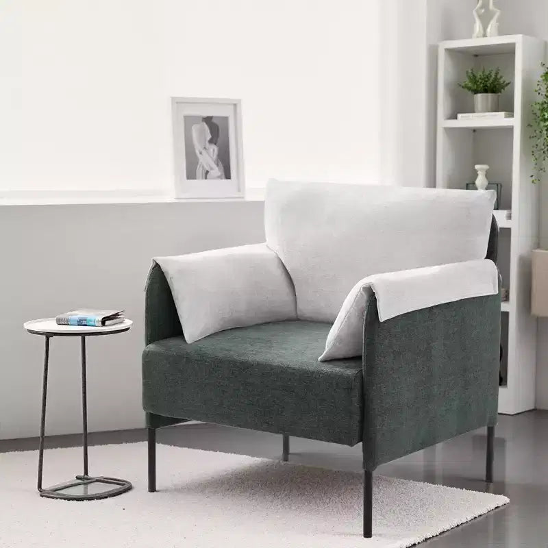 Chenille Oversized Accent Chair, Sofa Chair with Large Seat, Modern Armchair Reading Chairs for Bedroom Living Room(Set of 2