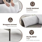 Chenille Oversized Accent Chair, Sofa Chair with Large Seat, Modern Armchair Reading Chairs for Bedroom Living Room(Set of 2