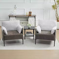 Chenille Oversized Accent Chair, Sofa Chair with Large Seat, Modern Armchair Reading Chairs for Bedroom Living Room(Set of 2