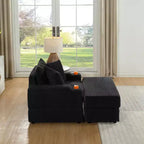 sofa With 2 toss pillows and a ottoman ,Comfy Sofa- Deep Seat Couch for Living Room