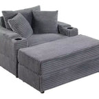 sofa With 2 toss pillows and a ottoman ,Comfy Sofa- Deep Seat Couch for Living Room