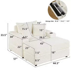 sofa With 2 toss pillows and a ottoman ,Comfy Sofa- Deep Seat Couch for Living Room
