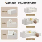 103 Modular Sectional Sofa, L Shaped Cloud Sectional Couch with Deep Seats, No Assembly Foam Couches, Upholstered Couches