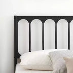 14 Inch Queen Bed Frame, Metal Platform Bed Frame with Headboard, No Box Spring Needed, Noise-Free, Non-Slip, Black