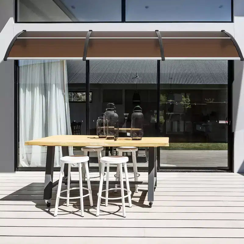 VEVOR Window Door Awning Canopy , UPF 50+ Polycarbonate Entry Door Outdoor Window Awning Exterior, Front Door Overhang Awning