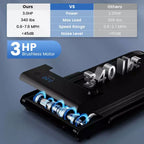 Costway 3-in-1 Folding Treadmill with Smart Apps Remote Control LED Display and Speakers Blue/Silver