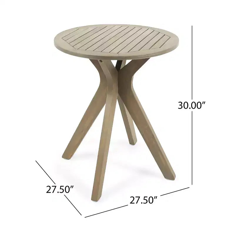 Christopher Knight Home Arrigo Outdoor Acacia Wood and Wicker 3 Piece Bistro Set