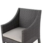 Christopher Knight Home Arrigo Outdoor Acacia Wood and Wicker 3 Piece Bistro Set